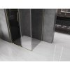 Mexen Velar L, sprchový kút s posuvnými dverami 110 x 120 cm, 8mm šedé sklo, zlatá lesklá, 871-110-120-43-50