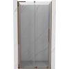 Mexen Velar L, posuvné sprchové dvere do otvoru 120 cm, 8mm číre sklo, ružové zlato, 871-120-003-01-60