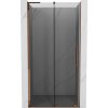 Mexen Velar L, posuvné sprchové dvere do otvoru 110 cm, 8mm šedé sklo, ružové zlato, 871-110-003-41-60