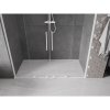 Mexen Velar L Duo, posuvné sprchové dvere do otvoru 200 cm, 8mm číre sklo, biela matná, 871-200-003-02-20
