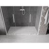 Mexen Velar L Duo, posuvné sprchové dvere do otvoru 200 cm, 8mm číre sklo, biela matná, 871-200-003-02-20
