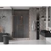 Mexen Velar L Duo, posuvné sprchové dvere do otvoru 150 cm, 8mm číre sklo, ružové zlato, 871-150-003-02-60