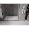 Mexen Velar L Duo, posuvné sprchové dvere do otvoru 150 cm, 8mm číre sklo, ružové zlato, 871-150-003-02-60
