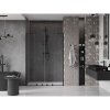 Mexen Velar L Duo, posuvné sprchové dvere do otvoru 140 cm, 8mm číre sklo, čierna matná, 871-140-003-02-70