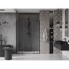 Mexen Velar L Duo, posuvné sprchové dvere do otvoru 140 cm, 8mm číre sklo, čierna matná, 871-140-003-02-70