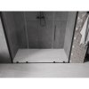 Mexen Velar L Duo, posuvné sprchové dvere do otvoru 200 cm, 8mm číre sklo, čierna matná, 871-200-003-02-70
