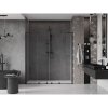 Mexen Velar L Duo, posuvné sprchové dvere do otvoru 200 cm, 8mm číre sklo, čierna matná, 871-200-003-02-70