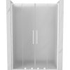 Mexen Velar L Duo, posuvné sprchové dvere do otvoru 140 cm, 8mm sklo námraza, biela matná, 871-140-003-32-20