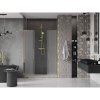 Mexen Velar L Duo, posuvné sprchové dvere do otvoru 160 cm, 8mm sklo námraza, zlatá lesklá, 871-160-003-32-50