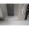 Mexen Velar L Duo, posuvné sprchové dvere do otvoru 140 cm, 8mm sklo námraza, zlatá matná, 871-140-003-32-55