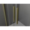 Mexen Velar L Duo, posuvné sprchové dvere do otvoru 140 cm, 8mm sklo námraza, zlatá matná, 871-140-003-32-55