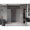 Mexen Velar L Duo, posuvné sprchové dvere do otvoru 170 cm, 8mm sklo námraza, medená matná, 871-170-003-32-65