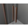 Mexen Velar L Duo, posuvné sprchové dvere do otvoru 170 cm, 8mm sklo námraza, medená matná, 871-170-003-32-65