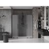 Mexen Velar L Duo, posuvné sprchové dvere do otvoru 170 cm, 8mm sklo námraza, čierna matná, 871-170-003-32-70