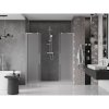 Mexen Velar L Duo, posuvné sprchové dvere do otvoru 170 cm, 8mm sklo námraza, brúsená oceľ, 871-170-003-32-97