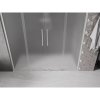 Mexen Velar L Duo, posuvné sprchové dvere do otvoru 170 cm, 8mm sklo námraza, brúsená oceľ, 871-170-003-32-97