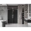 Mexen Velar L Duo, posuvné sprchové dvere do otvoru 160 cm, 8mm šedé sklo, biela matná, 871-160-003-42-20