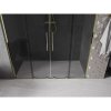 Mexen Velar L Duo, posuvné sprchové dvere do otvoru 180 cm, 8mm šedé sklo, zlatá lesklá, 871-180-003-42-50