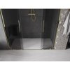 Mexen Velar L Duo, posuvné sprchové dvere do otvoru 180 cm, 8mm šedé sklo, zlatá lesklá, 871-180-003-42-50