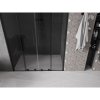 Mexen Velar L Duo, posuvné sprchové dvere do otvoru 150 cm, 8mm šedé sklo, čierna matná, 871-150-003-42-70