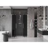 Mexen Velar L Duo, posuvné sprchové dvere do otvoru 140 cm, 8mm šedé sklo, brúsená oceľ, 871-140-003-42-97