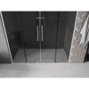 Mexen Velar L Duo, posuvné sprchové dvere do otvoru 200 cm, 8mm šedé sklo, brúsená oceľ, 871-200-003-42-97
