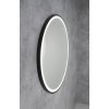 Sapho, KADRIS guľaté zrkadlo s LED osvetlením, ø 60cm, čierna mat, KD060