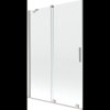 Mexen Velar, 2-krídlová posuvná vaňová zástena 120 x 150 cm, 8mm číre sklo, brúsená oceľ, 896-120-000-01-97