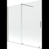 Mexen Velar, 2-krídlová posuvná vaňová zástena 170 x 150 cm, 8mm číre sklo, brúsená oceľ, 896-170-000-01-97