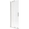 Mexen Velar, 2-krídlová posuvná vaňová zástena 75 x 150 cm, 8mm sklo námraza, brúsená oceľ, 896-075-000-31-97