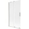 Mexen Velar, 2-krídlová posuvná vaňová zástena 100 x 150 cm, 8mm sklo námraza, brúsená oceľ, 896-100-000-31-97