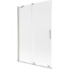 Mexen Velar, 2-krídlová posuvná vaňová zástena 120 x 150 cm, 8mm sklo námraza, brúsená oceľ, 896-120-000-31-97
