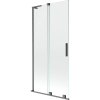 Mexen Velar L, 2-krídlová posuvná vaňová zástena 95 x 150 cm, 8mm číre sklo, brúsený grafit, 896-095-003-01-66