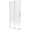 Mexen Velar L, 2-krídlová posuvná vaňová zástena 95 x 150 cm, 8mm číre sklo, brúsená oceľ, 896-095-003-01-97