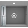 Deante Magnetic, 1-komorový granitový drez 560x520x220mm, šedá metalíza, DEA-ZRM_S10A