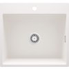 Deante Magnetic, 1-komorový granitový drez 560x520x220mm, biela matná, DEA-ZRM_A10A