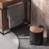 Gedy, KENTA odpadkový koš 5l, Soft Close, čierna mat/bambus, 1409