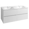 Aqualine, PANEDA umývadlová skrinka 119x55x45,2cm, biela, PN212