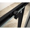 Aqualine, AGGA BLACK štvorcová sprchová zástena 800x800mm, číre sklo, BLF808