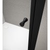 Aqualine, AGGA BLACK štvorcová sprchová zástena 800x800mm, číre sklo, BLF808
