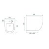 Rea, Sada závesnej WC misy REA CARLO Flat Mini Rimless + závesného Bidetu REA CARLO Mini, KPL-C2760
