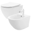 Rea, Sada závesnej WC misy REA CARLO Flat Mini Rimless + závesného Bidetu REA CARLO Mini, KPL-C2760