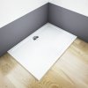 Cerano Piato, obdĺžniková sprchová vanička z liateho mramoru 100x80x3 cm, biela matná, CER-CER-476957