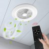 Toolight, LED stropné svietidlo s ventilátorom + diaľkové ovládanie APP1551-C, biela, OSW-05180