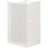 CERANO - Sprchová zástena Walk-in Onyx Ľ/P - guľatá vzpera - biela matná, ryhované sklo - 80x200 cm, CER-CER-8050BD302