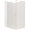 CERANO - Sprchová zástena Walk-in Onyx Ľ/P - guľatá vzpera - biela matná, transparentné sklo - 150x200 cm, CER-CER-482983
