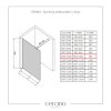 CERANO - Sprchová zástena Walk-in Onyx Ľ/P - guľatá vzpera - čierna matná, ryhované sklo - 100x200 cm, CER-CER-8050BD304