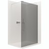 CERANO - Sprchová zástena Walk-in Onyx Ľ/P - guľatá vzpera - chróm, grafitové sklo - 140x200 cm, CER-CER-8050BD212