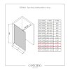 CERANO - Sprchová zástena Walk-in Onyx Ľ/P - guľatá vzpera - chróm, grafitové sklo - 140x200 cm, CER-CER-8050BD212