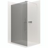 CERANO - Sprchová zástena Walk-in Onyx Ľ/P - guľatá vzpera - chróm, grafitové sklo - 140x200 cm, CER-CER-8050BD212